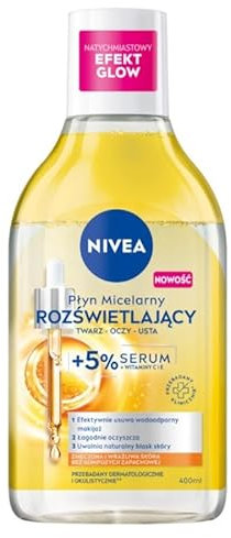 NIVEA Fluido micelar iluminador con 5% de sérum de 400 ml