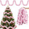 Ghirlanda Albero di Natale, 10M/Pacchetto di 5 Rosa Ghirlanda di Natale Tinsel Festone Natalizio Decorazione Albero di Natale Festa del Giardino per Casa Interni ed Esterni Fai da Te