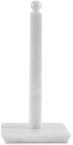 MARBLE RANGE Porta carta da cucina bianco quadrato 31,8 cm fatto a mano supporto per asciugamani da tavolo da cucina - Porta carta da cucina per piano di lavoro, supporto per asciugamani da cucina per