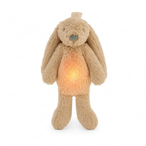 ZAZU - Ro der Hase Baby Schlafhilfe mit wiederaufladbarem Akku – Nachtlicht in mehreren Farben & beruhigende Geräusche, Weinsensor, Auto-Abschaltung und USB-C-Ladekabel (Beige)
