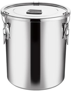SXYKXYDL Secchio sigillato Portatile ermetico in Acciaio Inox con Coperchio, contenitori per Alimenti per la conservazione di Riso, Latte, Cereali, 6L 20 * 20 cm