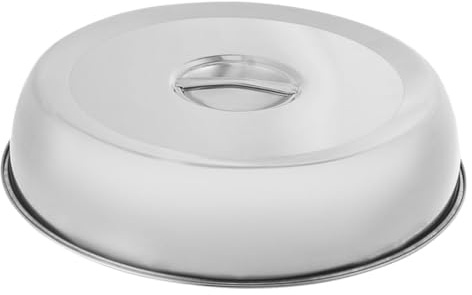 Alipis Copertura Funzionale in Bistecca con Acciaio Inossidabile e Protezione Olio Anti-schizzi Manico Coperchio Rotondo Resistente Barbecue e Cucina
