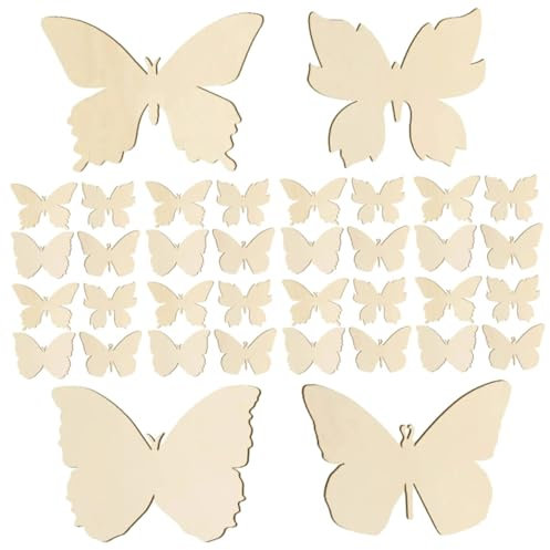 Angoily 48pezzi Ritaglio Di Legno Non Verniciato Di Fette Di Legno Vuote Ritagli Piccole Design Semplice e Gradevole Decorazioni Artigianali Fai Da Te Pittura Artigianato