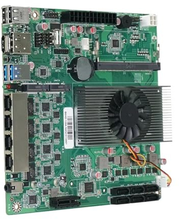 Carte mère NAS N100 DDR5 6 x SATA3.0, 4 x I226 2,5 GHz, Mini-ITX 17 x 17 cm, 2 x M.2, 1 x PCIE, for routeur Logiciel, Serveur de Stockage NAS DIY(Motherboards)