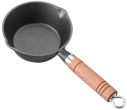 DONFAMDS Padella Mini in Ferro Leggera Trasferimento Uniforme del Calore, per Campeggio e Picnic, Padella Piccola per Friggere e Cucinare in Modo Pratico e Portatile