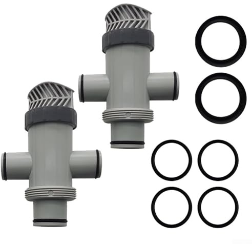11872 Replacement Dual Split Hose Plunger Valve Pool Part For Intex Pools Above Ground Pool And Pool Pump Maintenance For 1.25in And 1.5in Hoses (2sets)