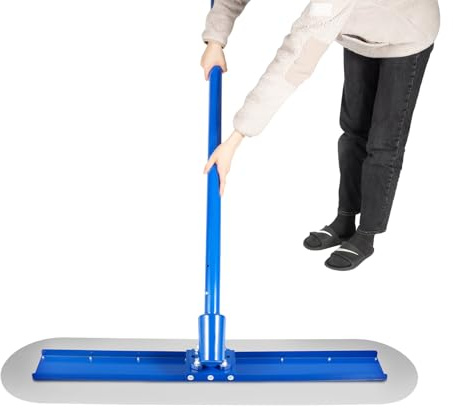 Bullfloat - Paleta de alisado de hormigón (120 x 30 cm, con 3 asas, 1,8 m, ajustable para alisar suelos de hormigón y cemento en obras, carreteras, etc