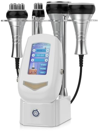 Qewher 4 IN1 Radiofrequenza Viso e Corpo Professionale, 40K Massaggiatore Anticellulite Professionale Radiofrequenza Corpo Rassodanti e Tonificanti per il Anticellulite Macchinario (bianco)