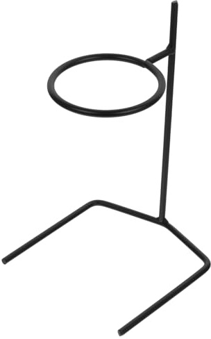 BIUDECO Supporto per Filtro da Caffè in Acciaio Inox Portafiltro Manuale Nero Accessorio per Preparazione Caffè da Casa e Viaggio