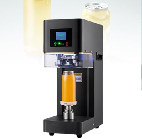 140W Commercial Can Sealer, Automatic Canning Machine with Non-Spinning Seaming Technology, Fits 55mm 202 Cans, 17cm Max Sealing Height, Smart Touchscreen & Auto Counter(Black)