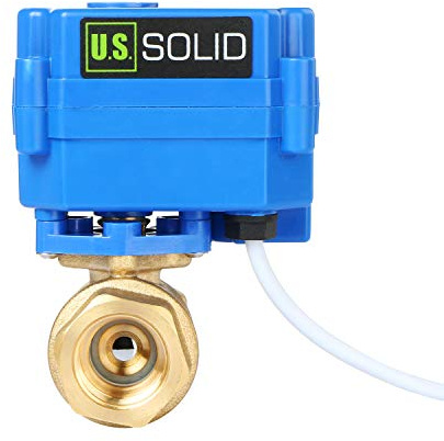 U.S. Solid 1/2 Motorkugelhahn Messing Elektrische Zonenventil, 9-24V DC, 2 Drähte, umgekehrte Polarität