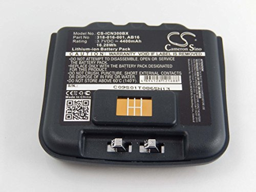 vhbw Akku kompatibel mit Intermec CN4, CN3E, CN4E, CN3 Barcodescanner POS (4400 mAh, 3,7 V, Li-Ion)