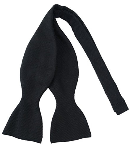 TigerTie Selbstbinder Piqué in Uni gemustert, Querbinder 100% Baumwolle + Aufbewahrungsbox