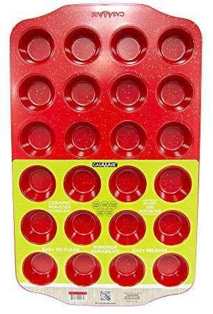 CasaWare Mini-Muffinform für 24 Muffins, keramikbeschichtet, antihaftbeschichtet, Granit