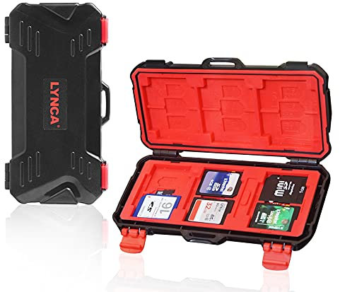 Lynca memory card rigida protettiva, supporto TF/SD/micro SD/Xqd/CF Storage box Protector case impermeabile promozione valigetta large