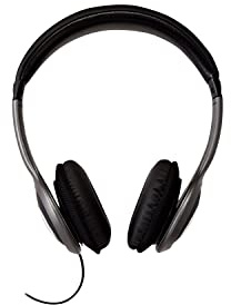 V7 HA520 Deluxe Stereo-Kopfhörer mit Lautstärkeregler, Schwarz und Grau