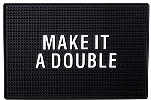 Make It A Double Home Bar Mat - Extra Large Rectangular Bar Mat Spill Drip Mat -12 x 18