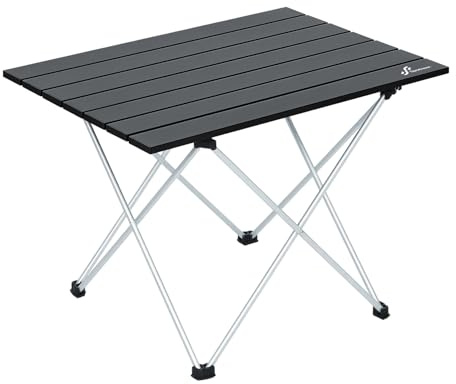 Bärbart fällbord, picknickbord utomhus med förvaringsväska, aluminiumlegering hopfällbart bord för camping picknick matlagning trädgård vandring resor