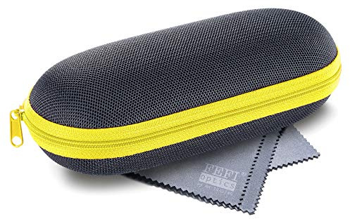 FEFI - Leichtes Hardcase Brillenetui - Sport- und Sonnenbrillen Etui gelb