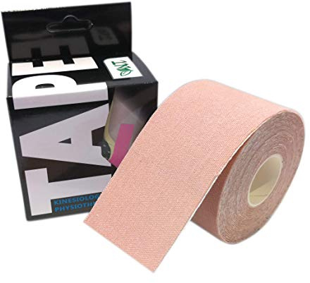 NT Kinesiology Elastic Tape | 5m x 5cm Roll of Elastic Muscle Support Tape for Exercise, Sports & Injury Recovery (Skin)