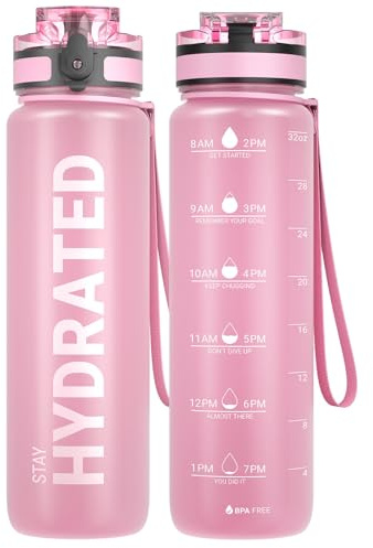 Sahara Sailor Trinkflasche, Sport Trinkflasche, [BPA-frei Tritan] 1L/500ML/750ML Auslaufsicher Sport Wasserflasche, Sportflasche für Fahrrad, Camping, Yoga, Gym (1 Flasche)