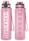 Sahara Sailor Trinkflasche, BPA-Frei Tritan, 1L/500ML/750ML Auslaufsicher Trinkflasche mit Zeitmarkierung für Gym, Sport, Outdoor, Schule, Job