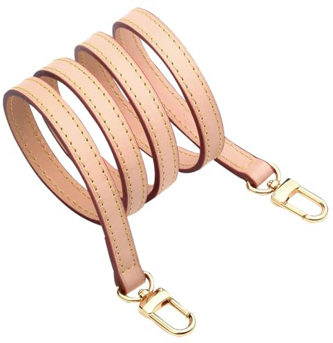 jiesinlov Vachetta Leder Riemen Ersatz,Handtasche Schulterriemen Crossbody für Handtasche (Aprikose-Doppelte Schnallen-Breite:1.1cm,Länge:104cm)
