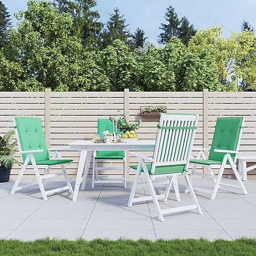 ZEYUAN Gartenstuhlauflagen 4 STK Gartenstuhl Auflage, Stuhlauflagen, Gartenkissen, Auflage Für Stühle, Möbelauflagen, Hochlehner Auflagen, Sitzkissen Gartenstuhl, Grün 120x50x3 cm