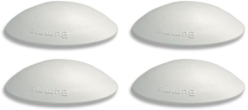 Bumms Türstopper für Boden und Wand Weiß selbstklebend ohne bohren [4 Stück] - Ø 60 mm - Wandpuffer für Wandschutz aus Gummi - Türpuffer für Türanschlag, Türgriffschutz bei Wänden