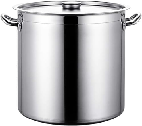 Olla de acero inoxidable, antiadherente, olla grande de acero inoxidable para cocinar ollas grandes para 47 x 45,5 cm