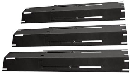 Naisfei 3 Set Universal Placa de Calor Piezas, 29,8 cm a 53,3 cm Accesorio de Calor de Acero Inoxidable Duradero, Adecuado para Placa Calor Barbacoa Gas en Parrilla de Gas (Negro)