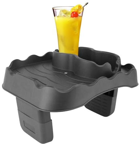 Fizepgo Hot Tub Table Tray | Adjustable Hot Tub Side Table | Non-Slip End Table With Cup Holders - Hot Tub Drinks Tray Table