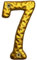 4 Golden Hammered Cast Iron House Numbers | Stylish Home Address & Mailbox Numbers | Solid & Weather-Resistant/Golden/Number 7