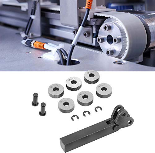 Metall-Drehwerkzeuge, Metall-Drehmaschinen-Schneidwerkzeuge, Diagonales Doppelrad, Lineares Rändel-Set, 7-teilig, Stahl-Rändelwerkzeug, Drehmaschine, Rändelwerkzeug,