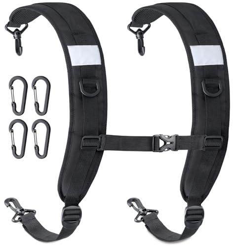 Pitozer Backpack Straps, Backpack Shoulder Strap for bags strap Replacement Padded Strap Adjustable with Metal/Plastic Clips