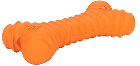 KIMISS Kauspielzeug für Hunde – Robuste Hundeknochen für Zahnende Welpen, Kauspielzeug für die Zähne, Zahnkauspielzeug für Hunde, Bestes Kauspielzeug für Hunde (ORANGE)