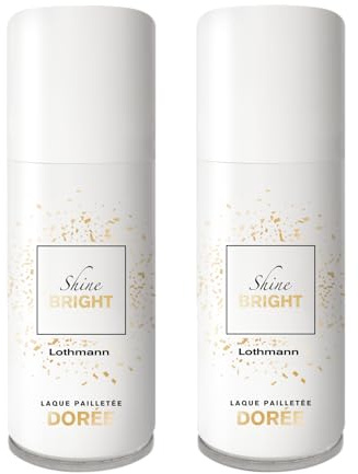 Lothmann Paris - Duo Laques coiffantes pailletées Dorées Shine Bright - 2x100ml