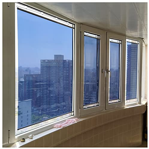 SaryEdge Sonnenschutzrollo mit Saugnäpfen, Einwegspiegel und transparenter Jalousie für Fenster/Glastüren, 13/17/21/25/29/32,6/36,6/40,5 Zoll breit(Einfarbig-33x150cm/13x59in