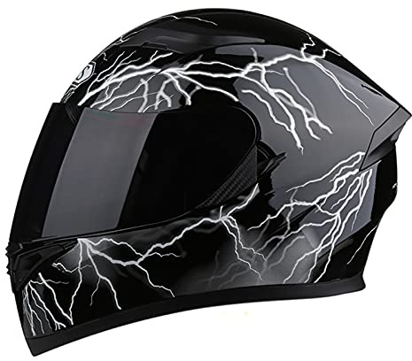 Integrierter Motorradhelm Integralhelme Blendschutz-Vollvisier-Doppelvisier Fahrrad-Motocross-Helme Für Erwachsene Männer Und Frauen, DOT/ECE-Zertifizierung 3,XXXL