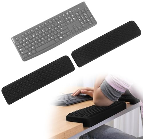 MABOZOO L-förmige Schreibtisch-Handgelenk-Ellenbogenstütze, 2 Stück, Memory-Schaum-Ellenbogenstütze, Polsterung mit rutschfester Unterseite, ergonomische Handgelenkkissen für Tisch oder