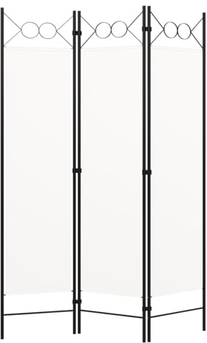 Myheimly 3-TLG. Raumteiler Klappbar Freistehend Trennwand Paravent Umkleide Sichtschutz Spanische Wand Raumtrenner Weiß 120×180 cm
