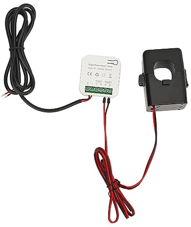 Wi-Fi Smart Energy Meter 200A CT Clamp, Real-Time Power Consumption for Home Solar Systems, City Power Grid Monitoring App