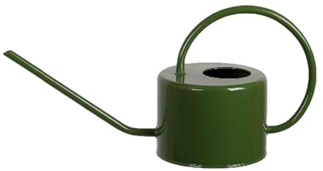 FytStycale Gießkanne aus Metall mit langem Auslauf, 1 l, zur Anwendung im Gartenbereich, GrÜn