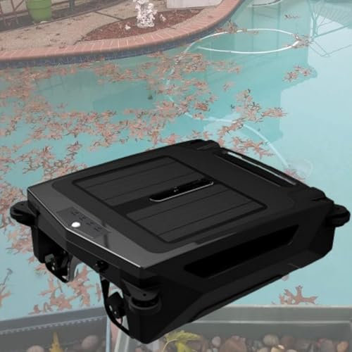 Robot limpiador de piscina con skimmer y evitar obstáculos, cobertura de 80㎡, filtración de 450 um, modos de carga solar y eléctrica para todas las piscinas