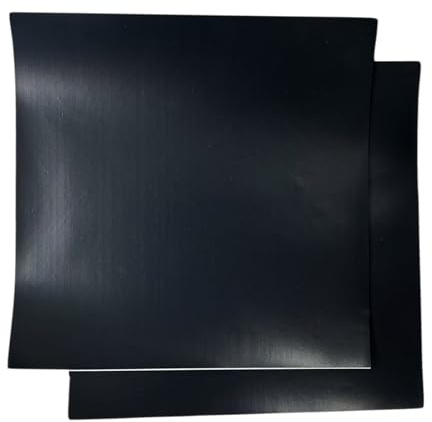 fKiZanthene 2Pcs Pond Liner Repair Patch, 20x20cm EPDM Self Adhesive Rubber Patch Kits for Garden Ponds, Fish Ponds & Sheds, Black​