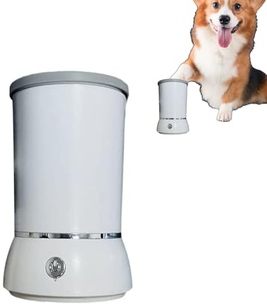2025 - Pulitore automatico per zampe di cane, in silicone, con ricarica USB, portatile, per cani e gatti di piccola e media taglia (bianco, 1 pezzo)