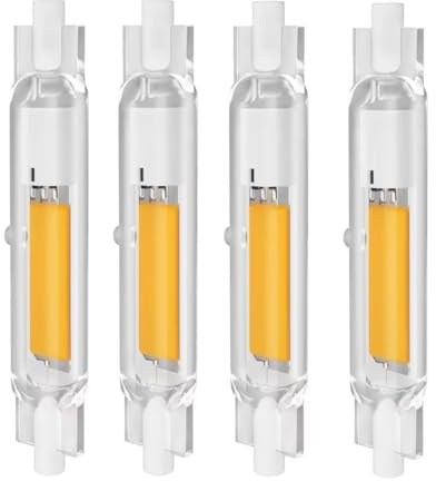 EIMOPE R7S LED 78mm Dimmbar Lampen, 20W R7S led 78mm Glühbirne ersatz für 100w 200W Halogenstäbe, Warmweiß 2700K 2000LM für Deckenfluter, Leselampen, 360°Abstrahlwinkel, 4er Pack