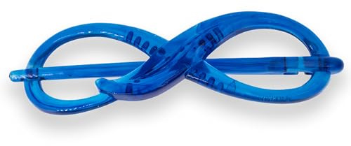 Infinity Libellenspange - 8cm Lang - Acetat - Made in Germany - haarschonend ohne Metall - 1 Stück (Ozean blau)