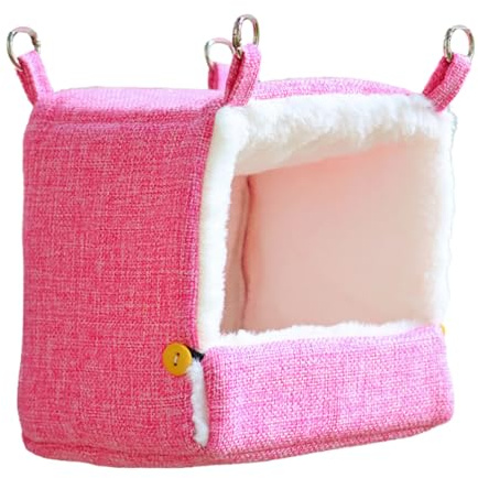 Cama Para Periquitos Hámaca Con Calefacción Y 5 Niveles De Temperatura | Manta Térmica Suave Para Cama De Loros Para Periquito Agapornis Hámster Cacatúa Pinzón Hogar Balcón Jardín Interior Exterio