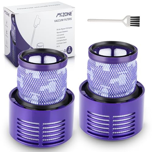 MXZONE Dyson V10 SV12 Cyclone Animal Absolute Total Clean Washable Vacuum Cleaner Filter 2 Pack Compare to Part # 969082-01